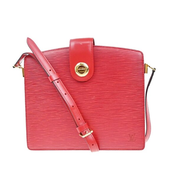 LOUIS VUITTON LV Capucines Shoulder Bag Epi Leather Red France M52347 35KB238